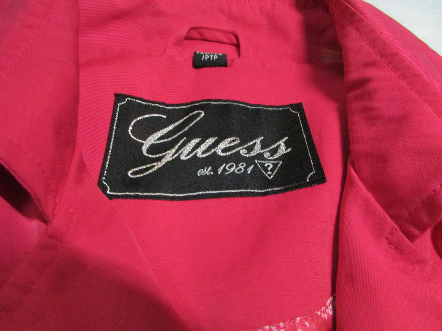 Pink Guess Jacket- Women's Size S (PXS/PTP)