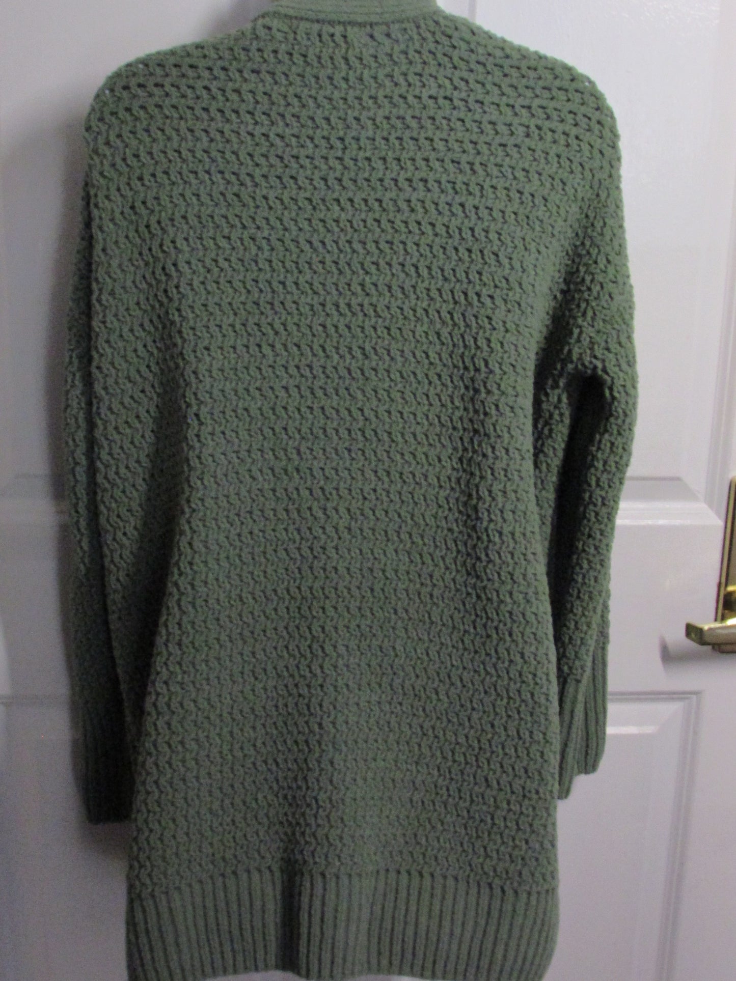 SO Forest Green Plush Knitted Sweater Cardigan - Size XL