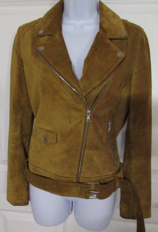 Ugg Brown Suede Moto Jacket - Women's S