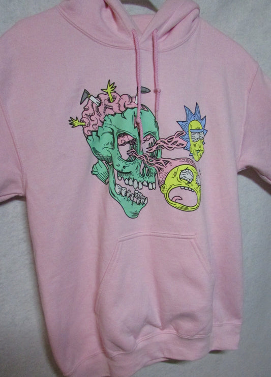 Pink Rick and Morty Hoodie Men's Size S