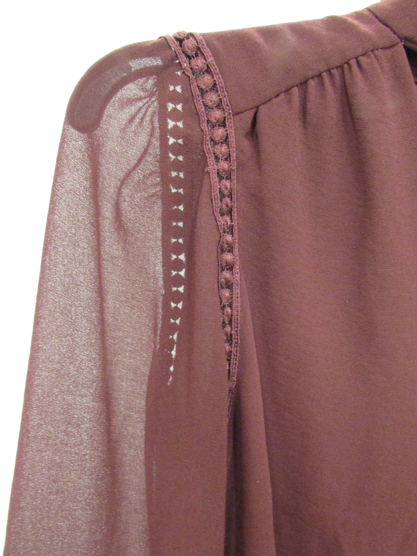 Max Studio Burgundy Blouse with Bell Sleeves Size XS