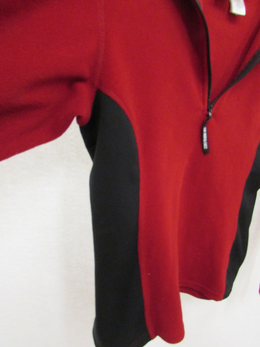 Red and Black North Face Fleece Women's L