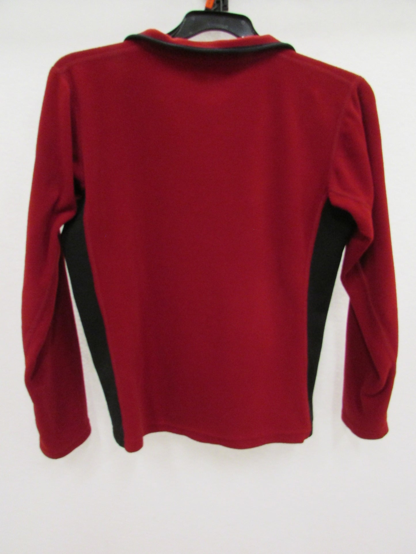 Red and Black North Face Fleece Women's L