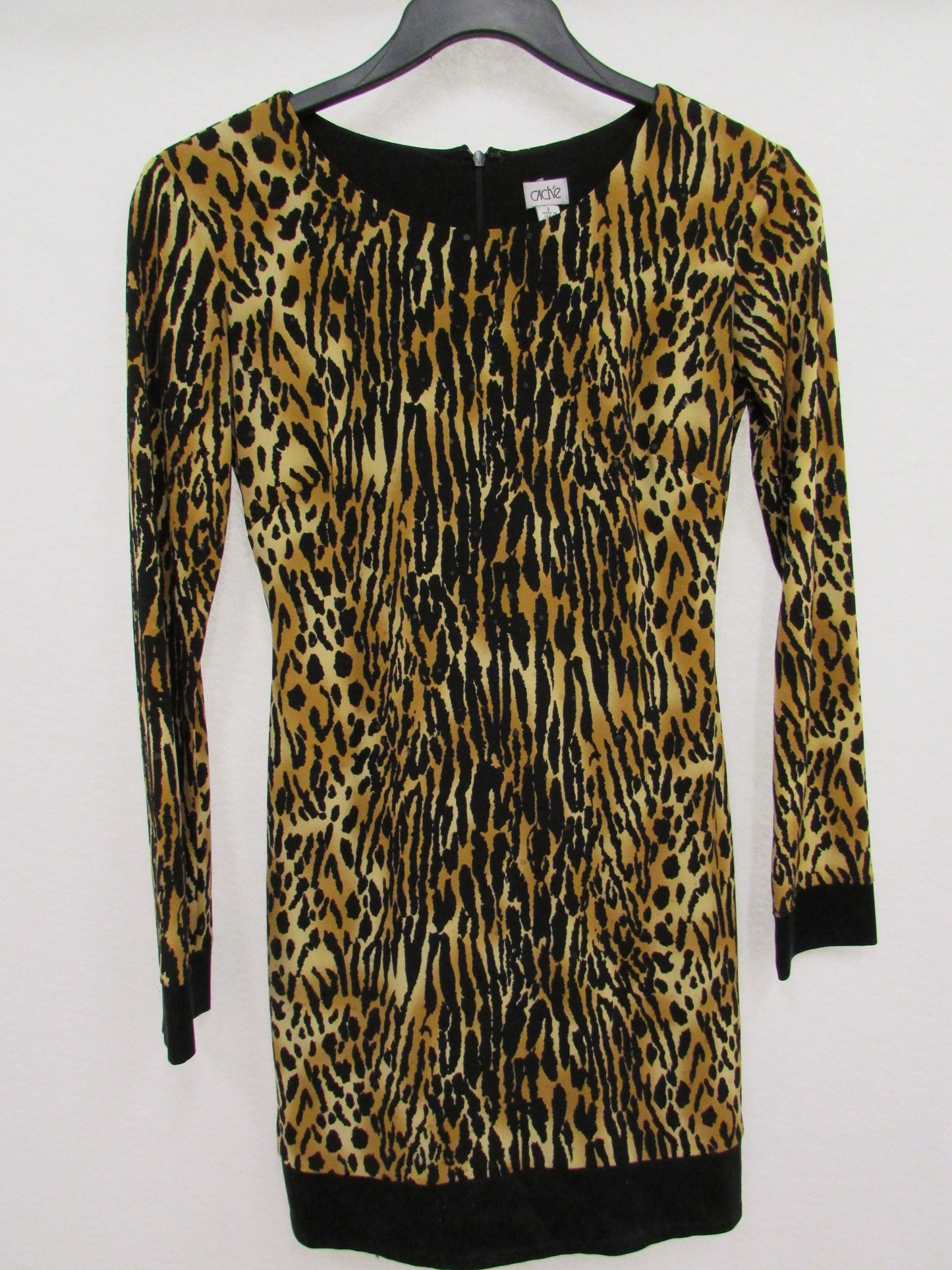 Cache Leopard Print Dress Women's Size 2