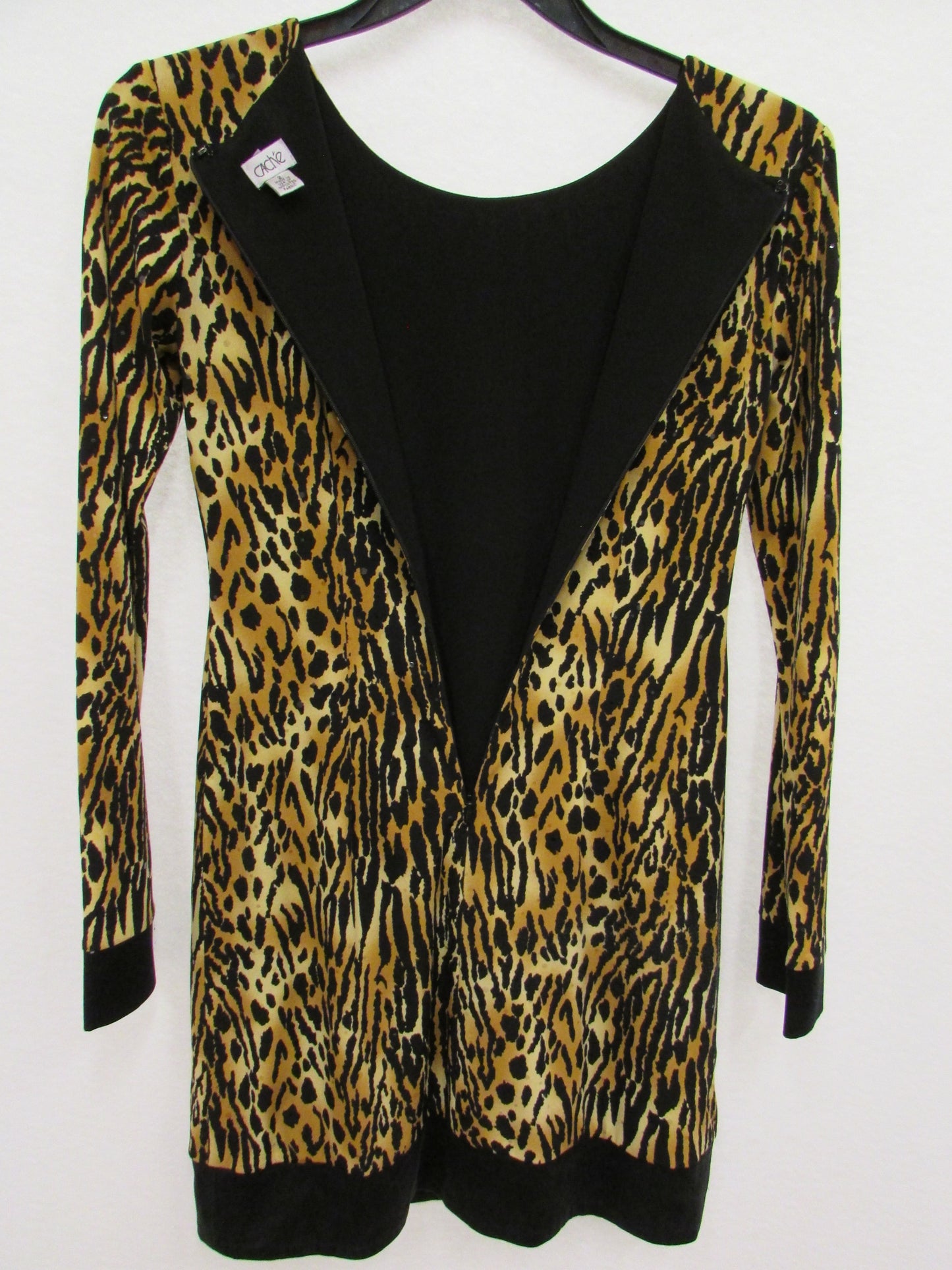 Cache Leopard Print Dress Women's Size 2