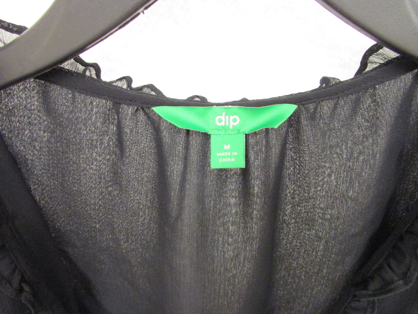Dip Ruffle Blouse in Black Womens' size