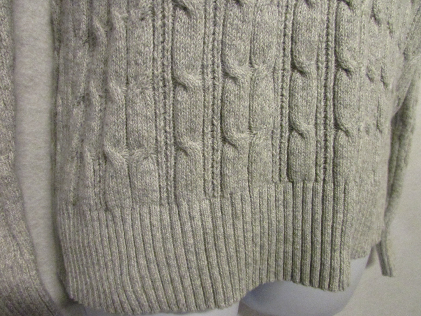 Light Gray St. John's Bay Ribbed Sweater Women's M