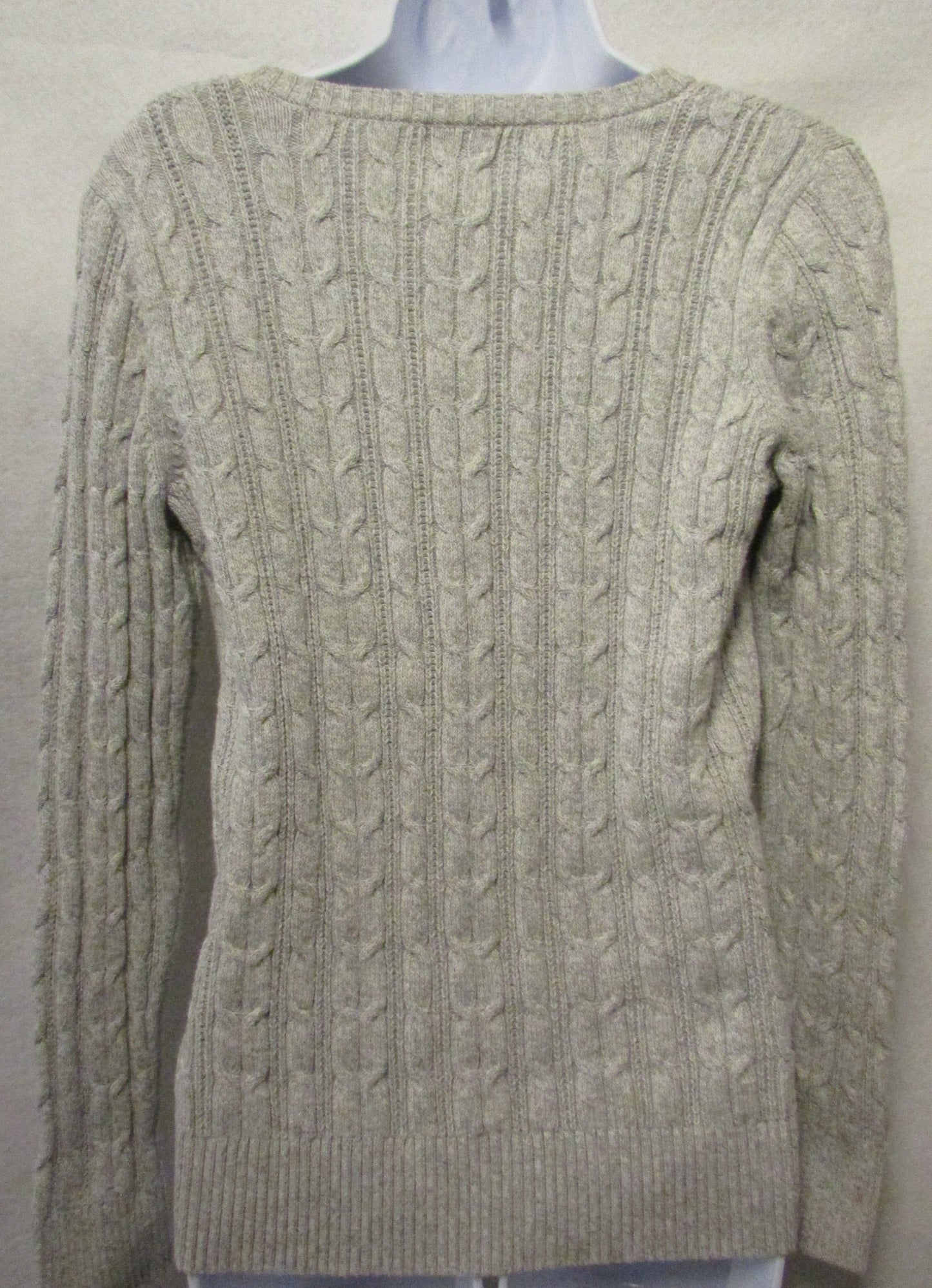 Light Gray St. John's Bay Ribbed Sweater Women's M