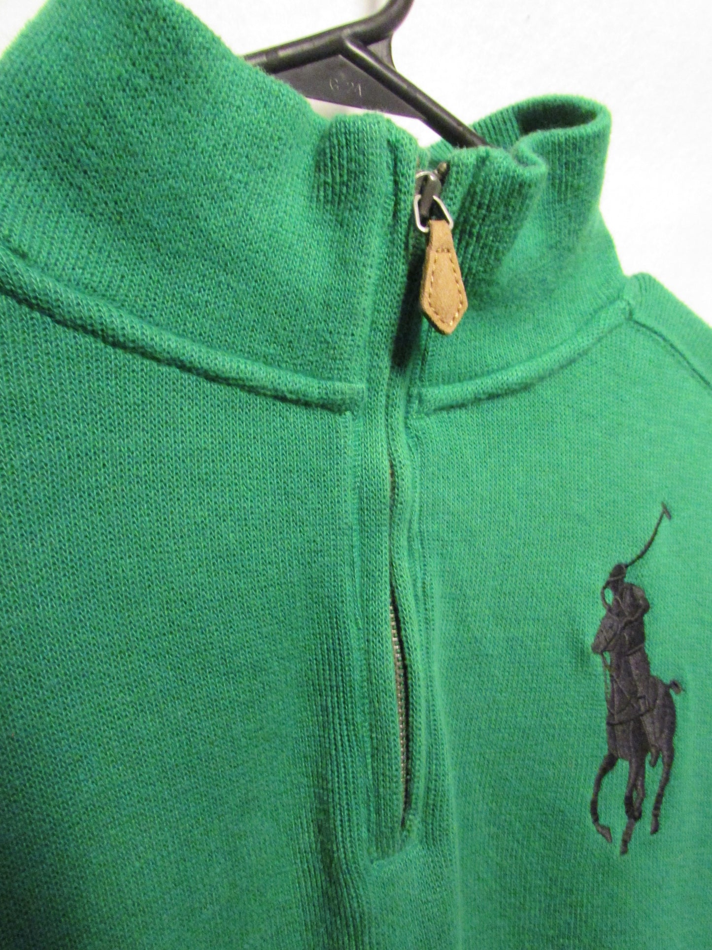 Green Polo Sweater Men's size L 14/16