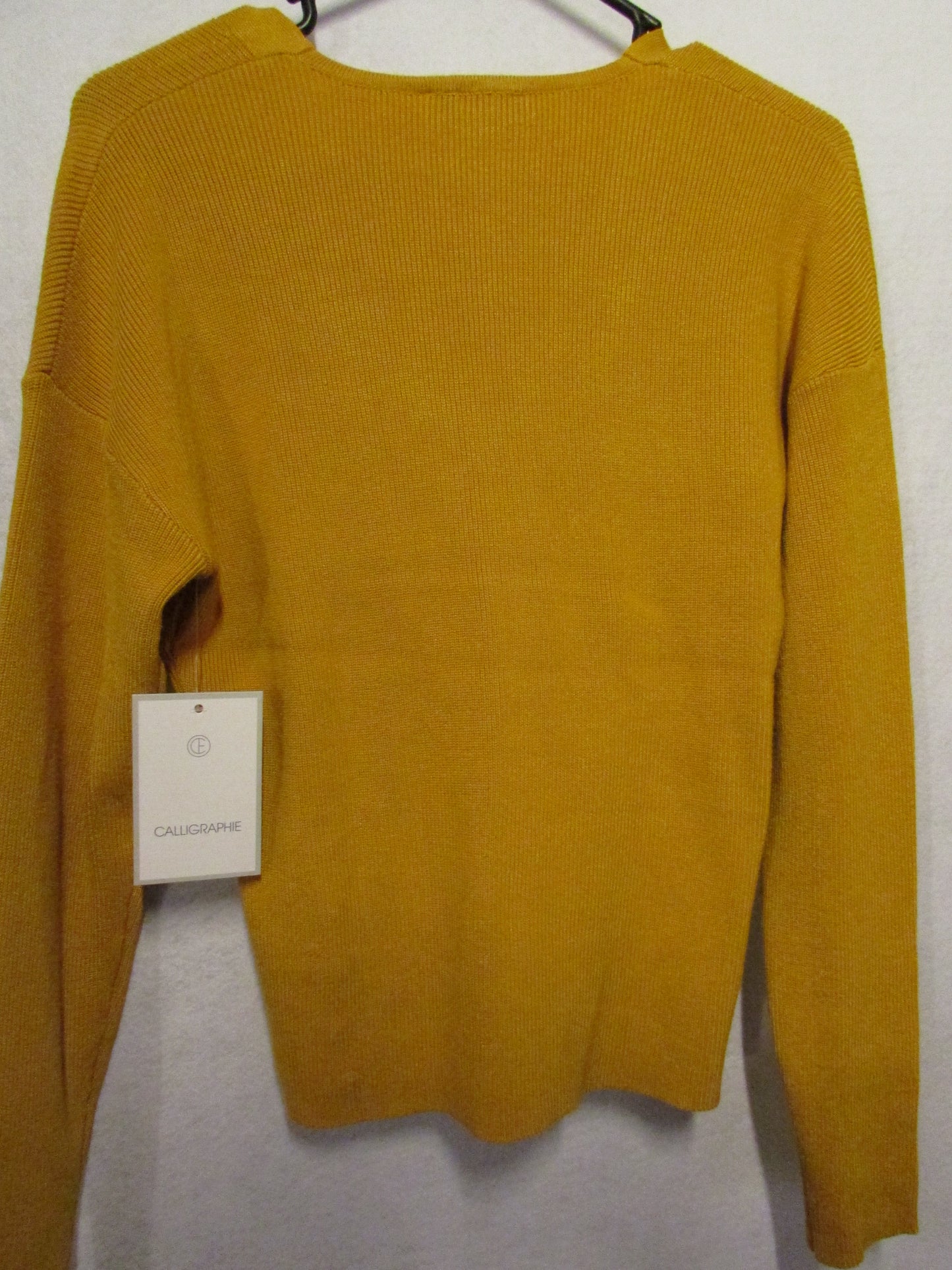 Calligraphie Mustard Yellow Sweater NWT Women's size S