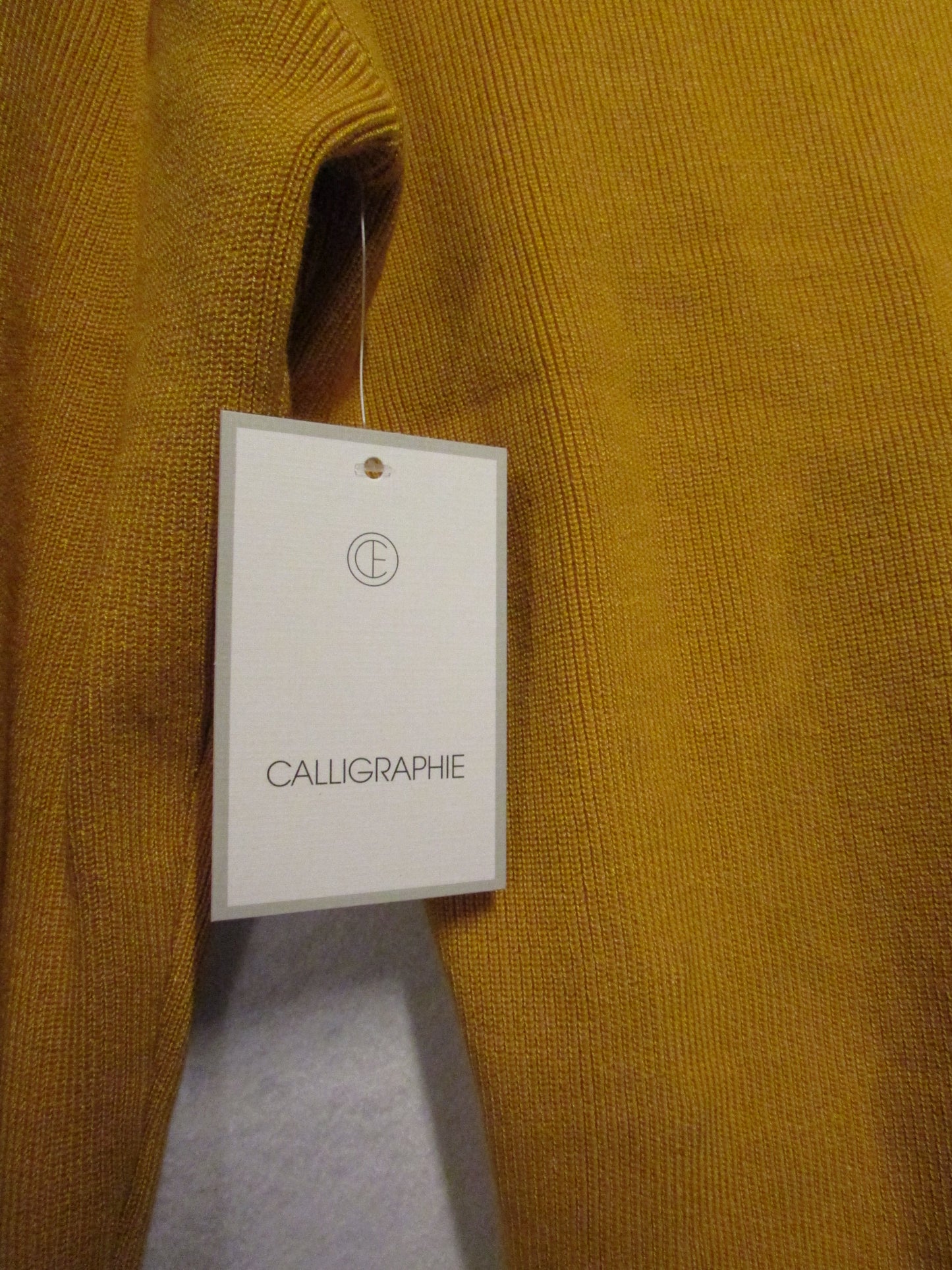 Calligraphie Mustard Yellow Sweater NWT Women's size S