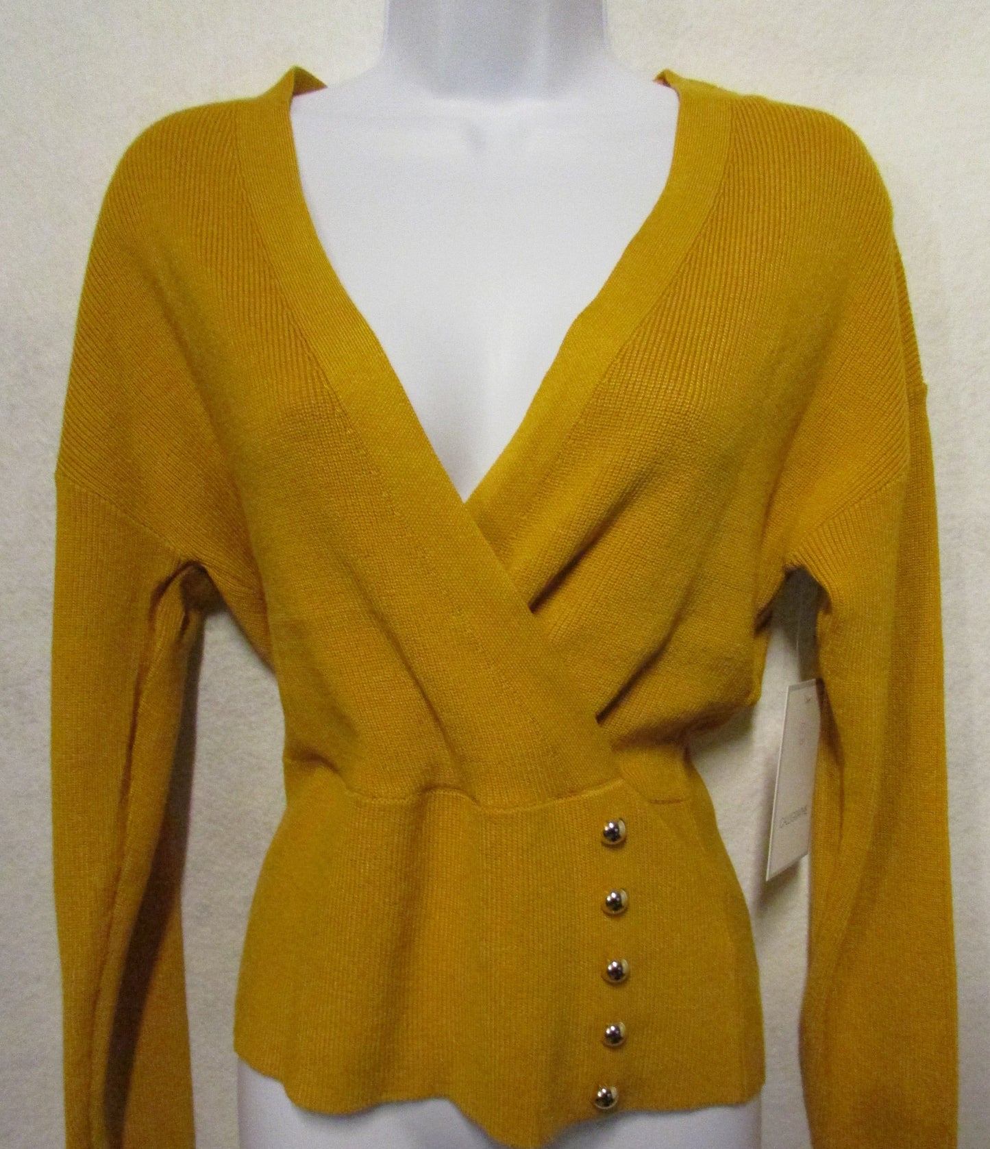 Calligraphie Mustard Yellow Sweater NWT Women's size S