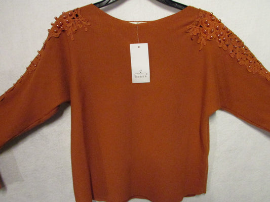 Ember Sweater with Beads  NWT Women's Size S