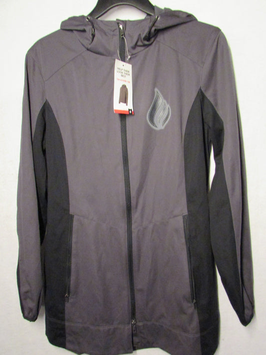 Port Authority Windbreaker Gray and Black Women's Size L