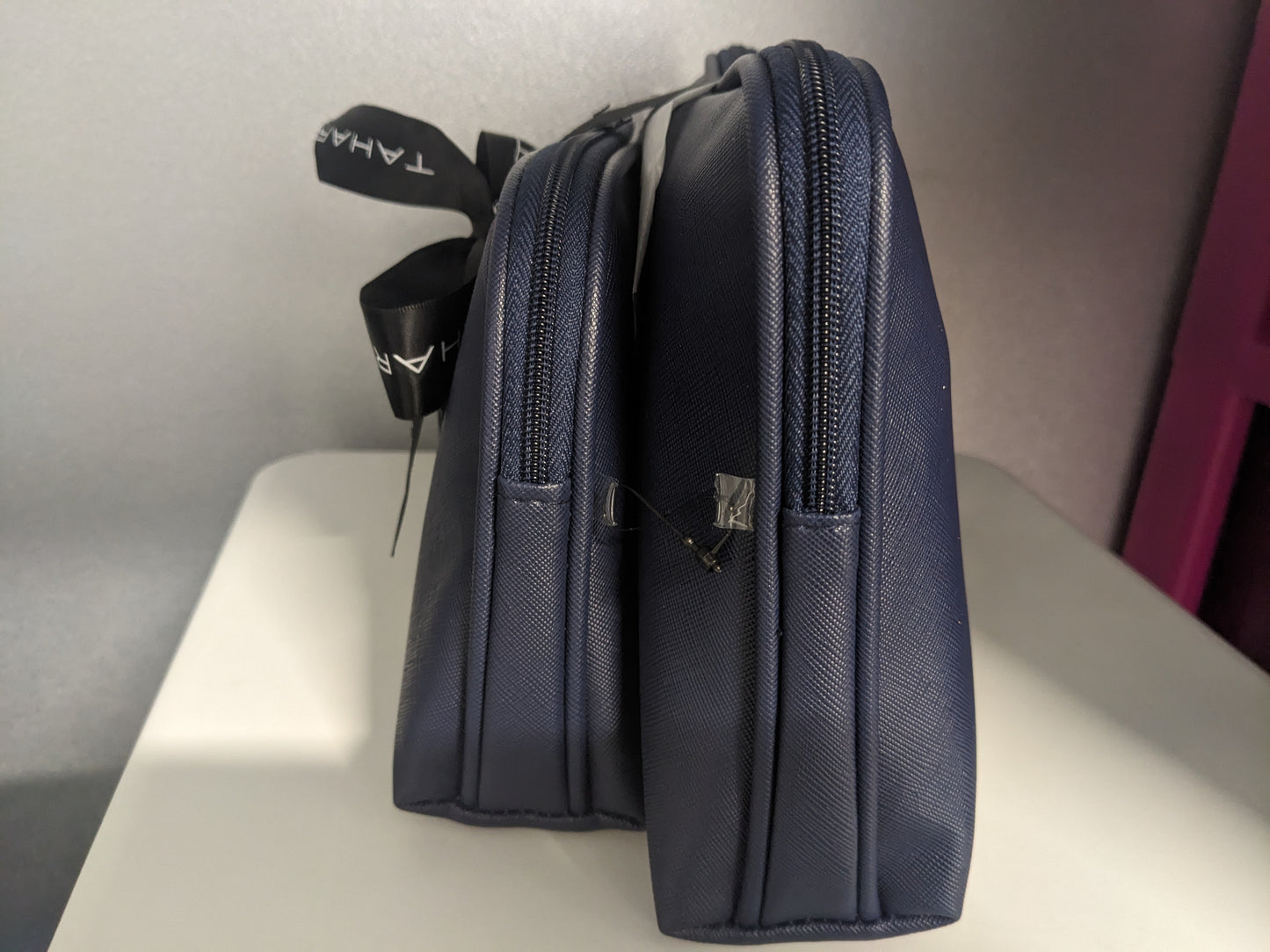 Navy Blue Tahari Makeup Bag Set