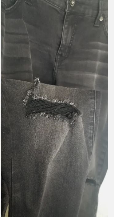 Torrid Feel the Fit Distressed Black Jeans Size 12R