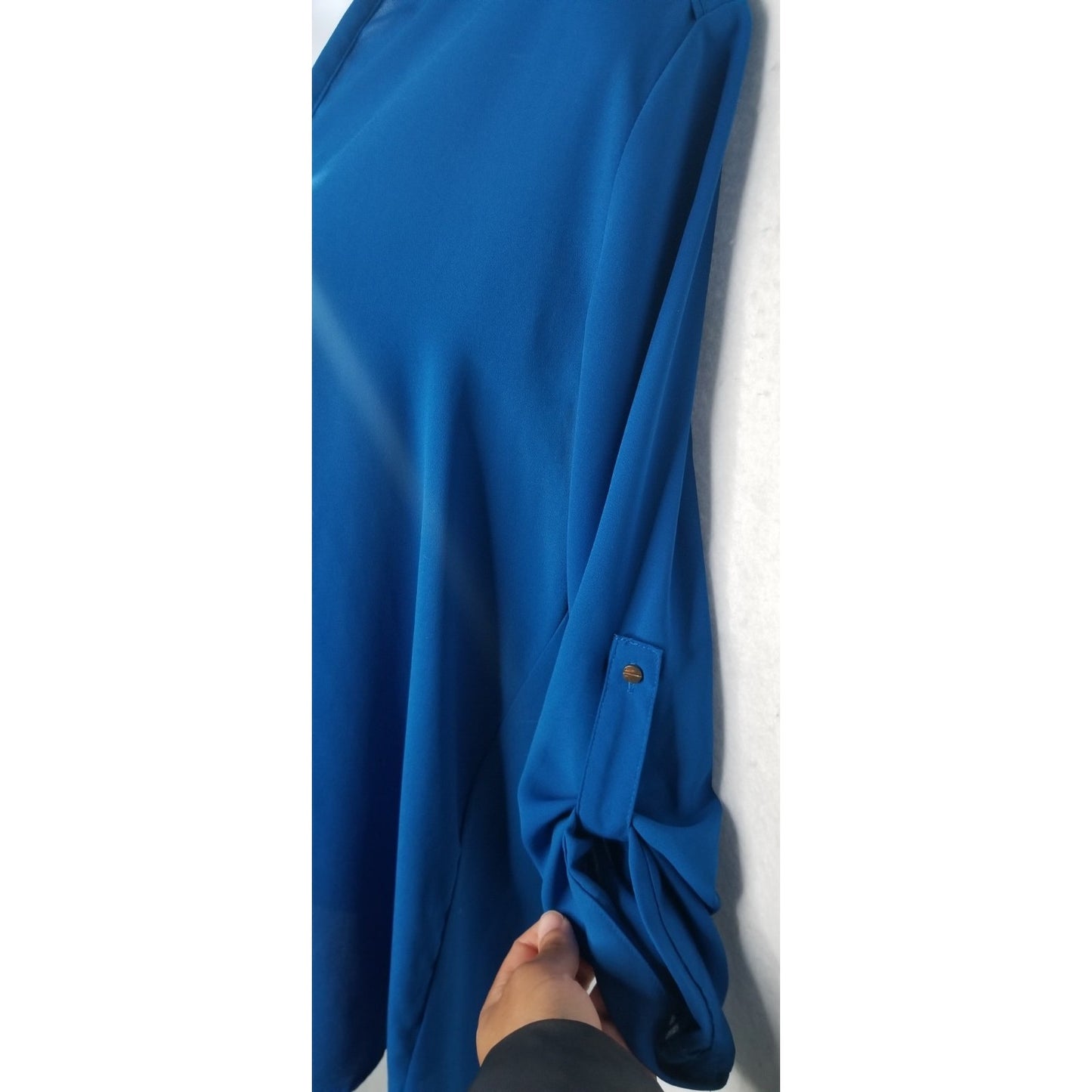 Mossimo Blue 3/4 Sleeve Blouse Women's Size M