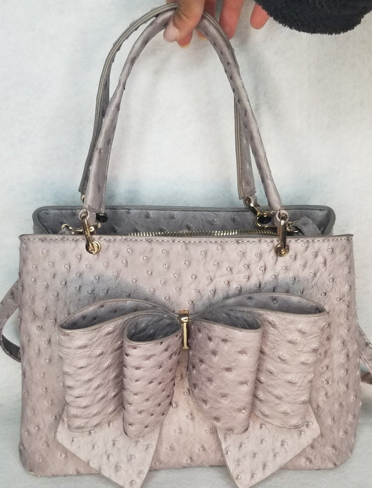 Grossi Leather Bag with Bow