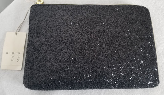 Charcoal Glitter A New Day Zip Clutch