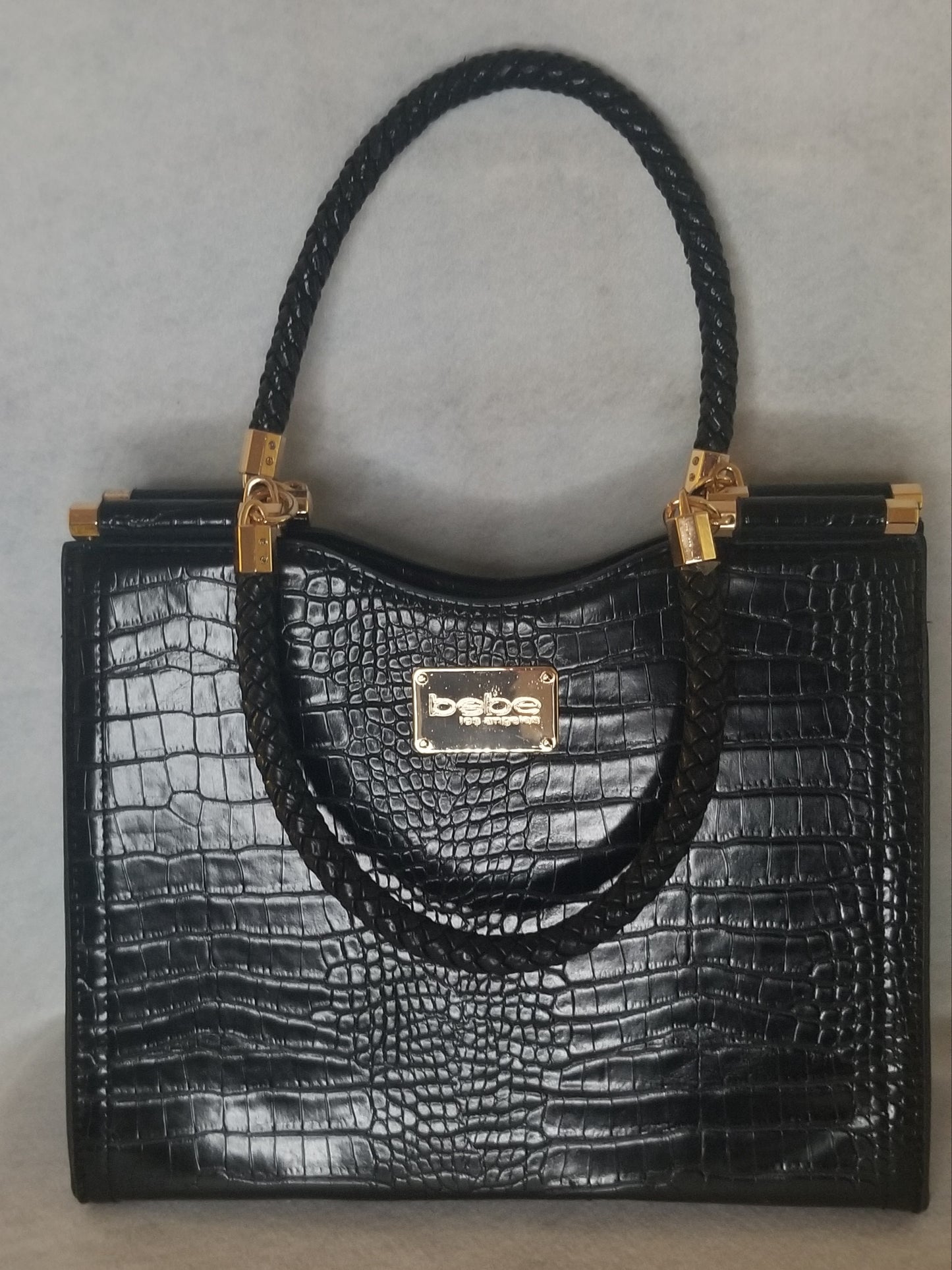 Bebe Croc Faux Leather Handbag