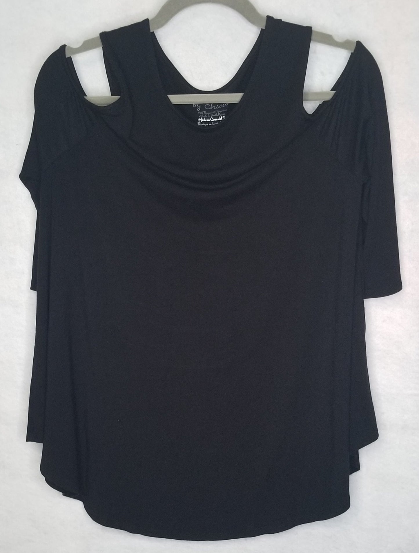 Chico's Tall Black off Shoulder Top