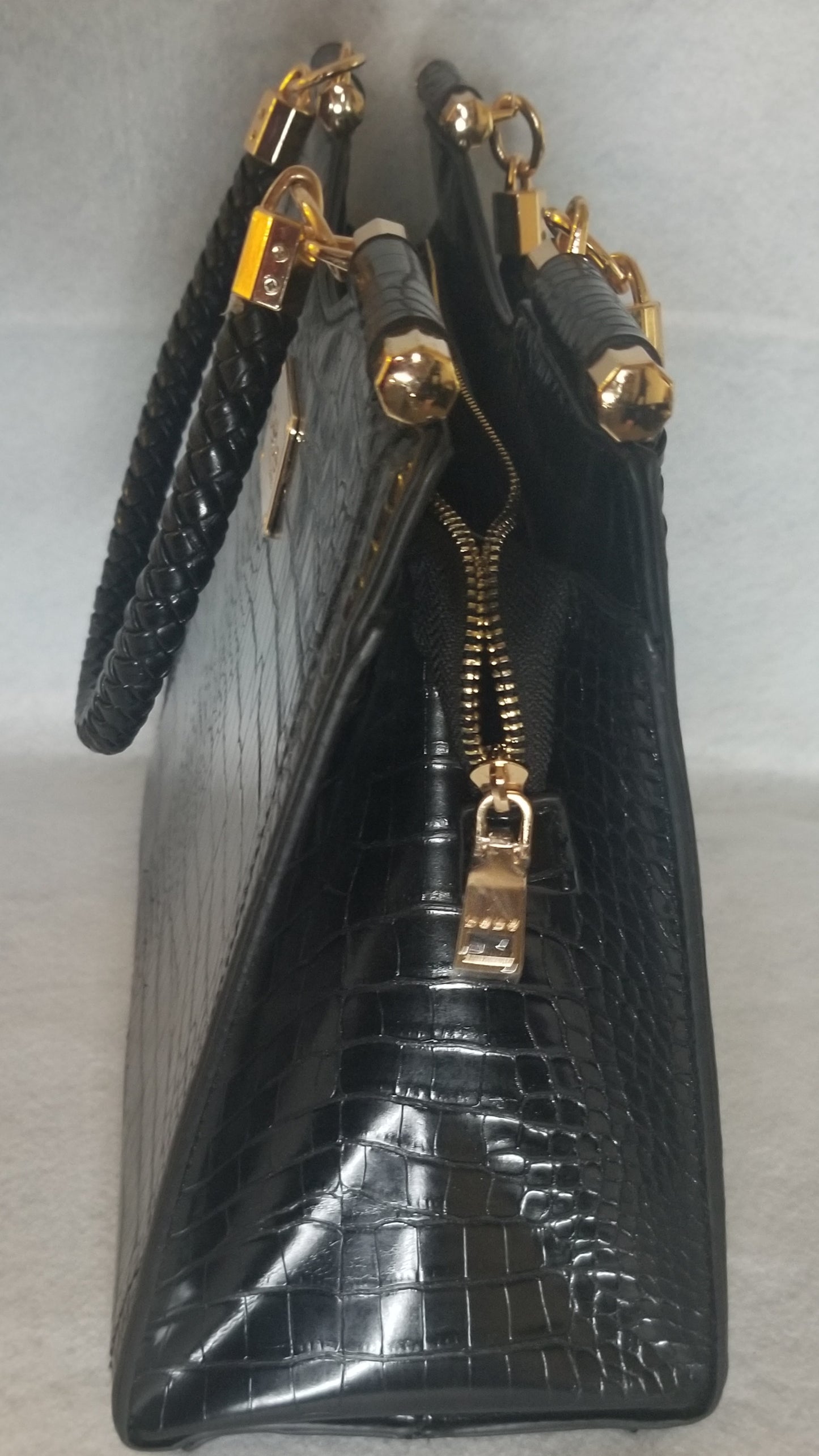 Bebe Croc Faux Leather Handbag