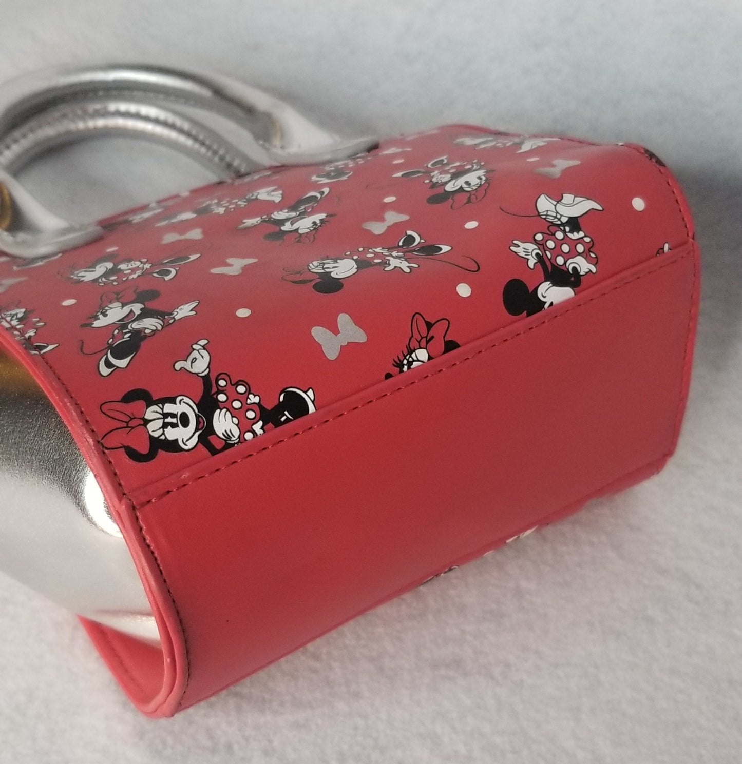 Minnie Mouse Small Handbag Red abd Silver