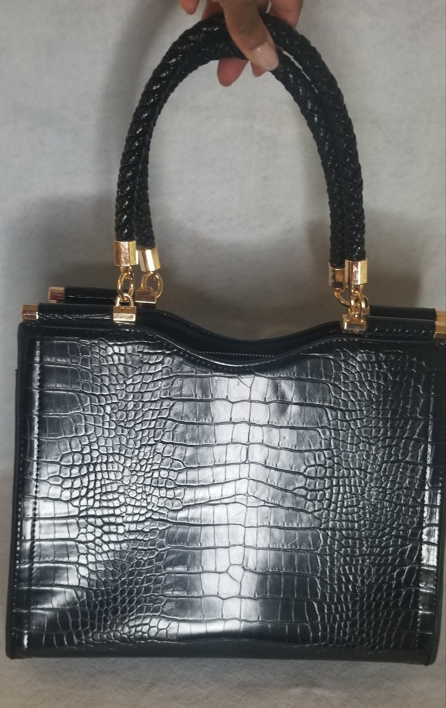 Bebe Croc Faux Leather Handbag