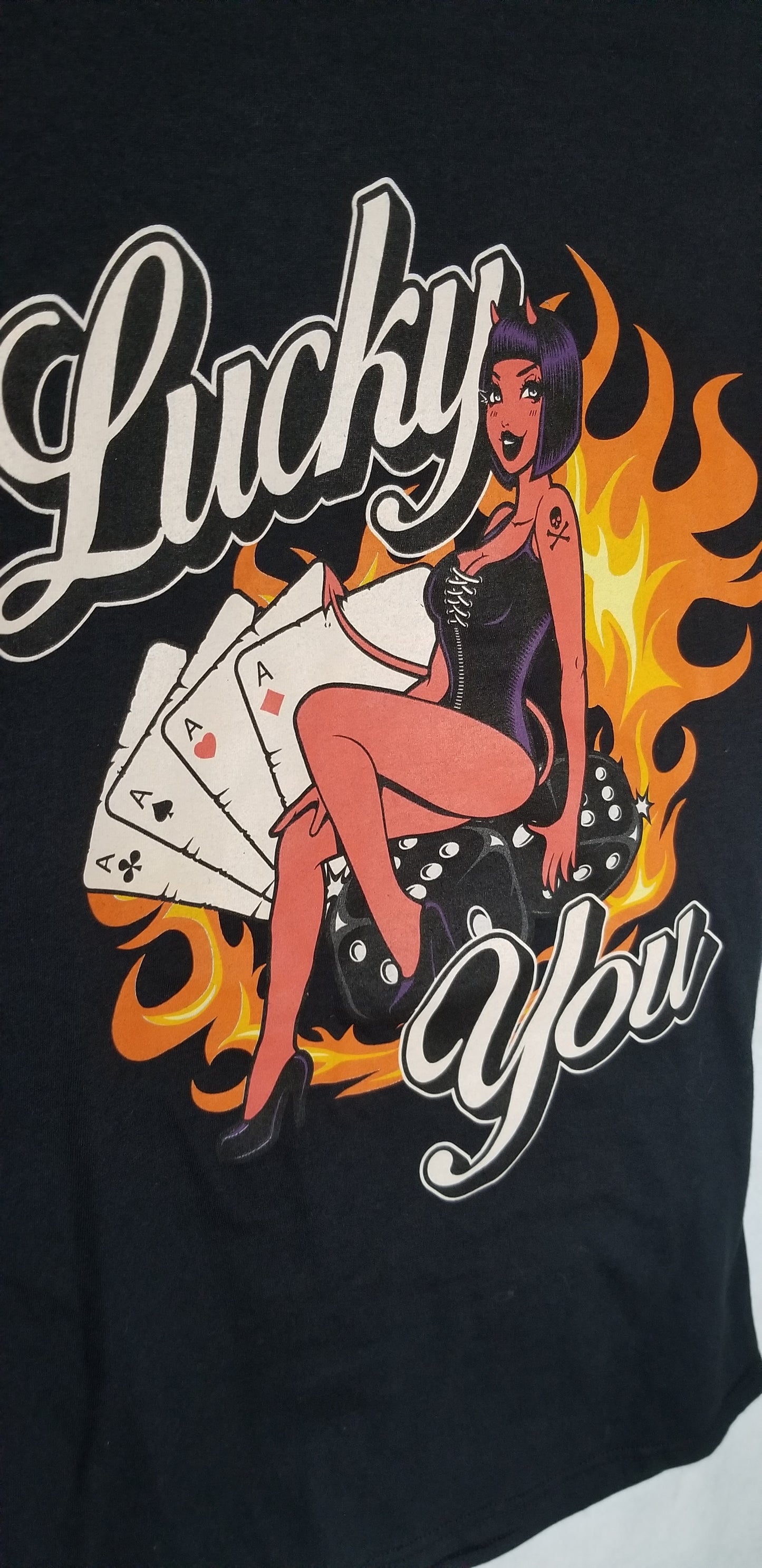 Lucky You Graphic T-shirt Size M
