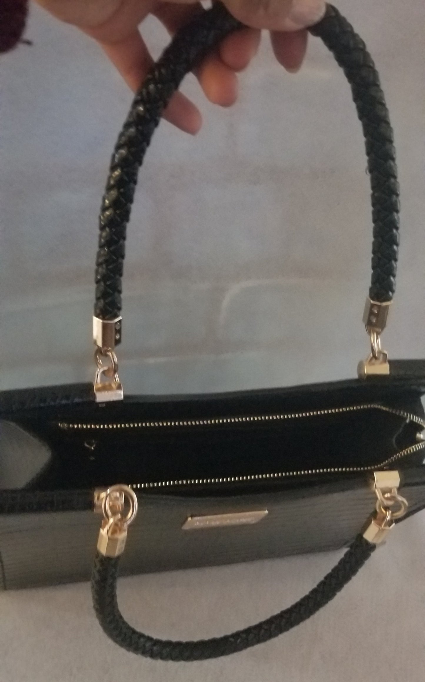 Bebe Croc Faux Leather Handbag