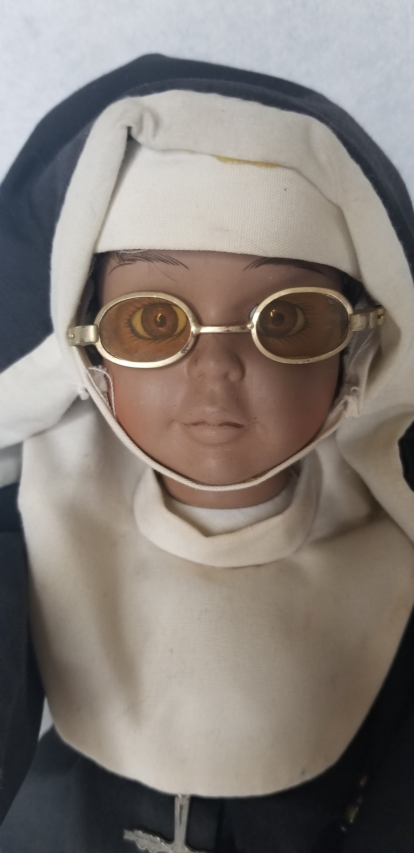 Seymour Mann Vintage Sister Mary Porcelain Doll Music Box