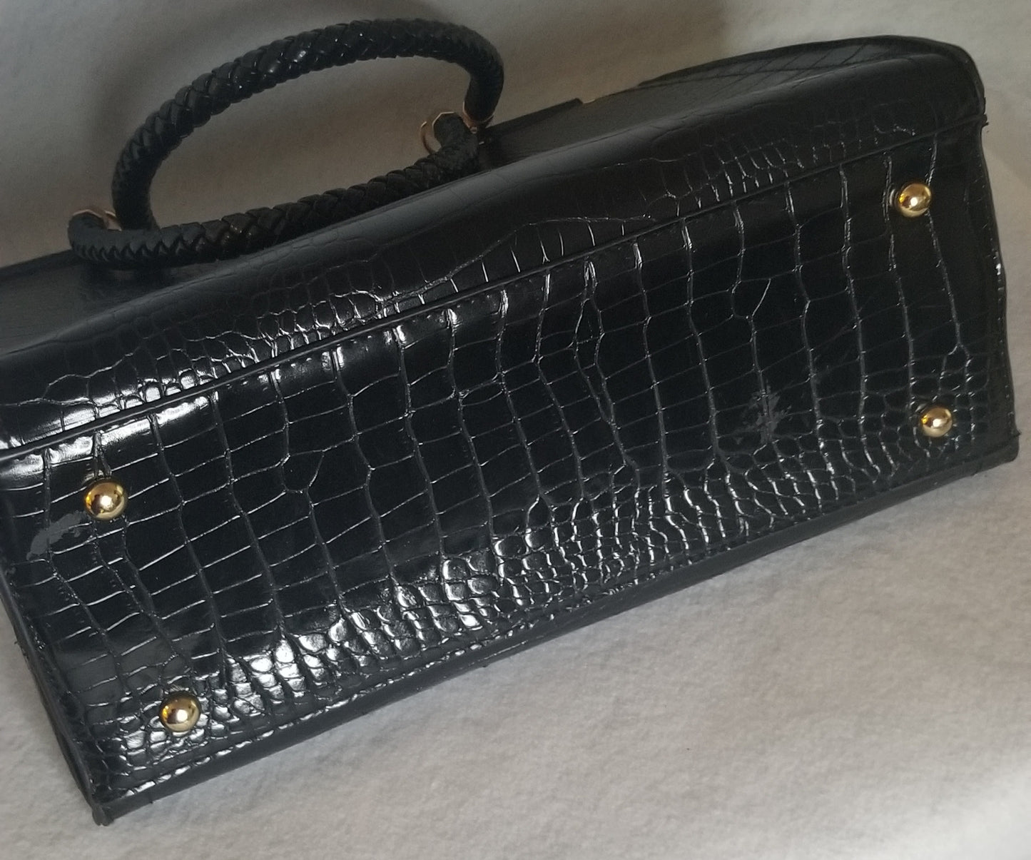 Bebe Croc Faux Leather Handbag