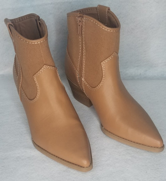 Western Style Brown Ankle Boots 8.5