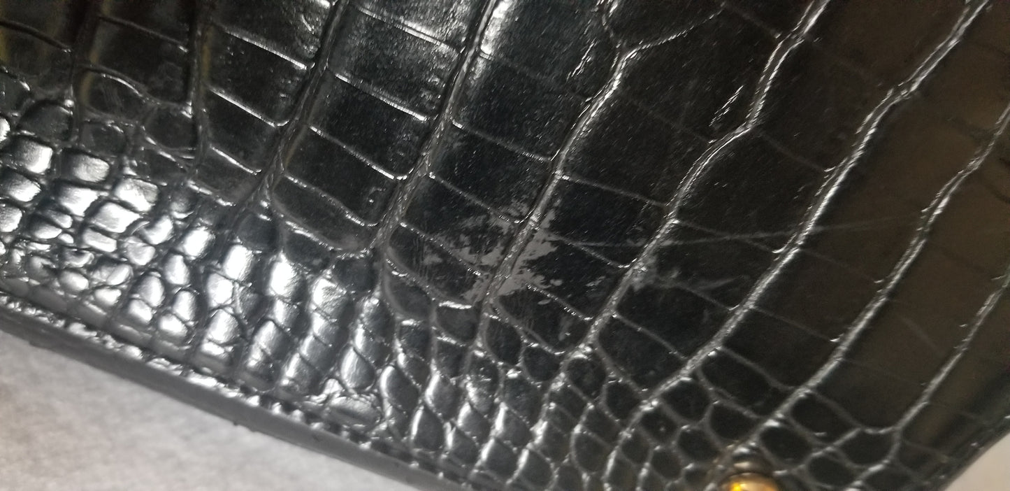 Bebe Croc Faux Leather Handbag