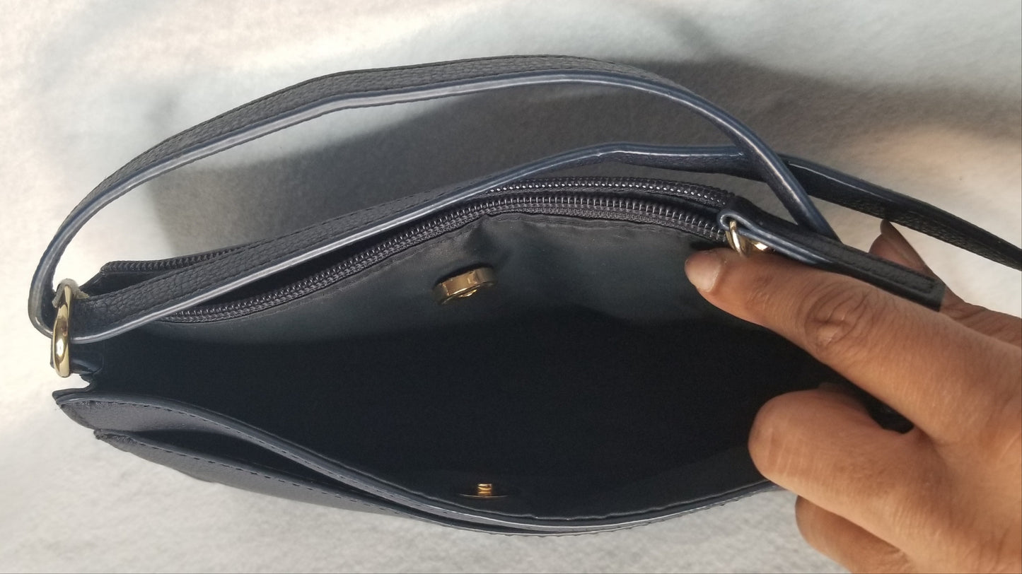 Navy Blue Tommy Hilfiger Leather Purse